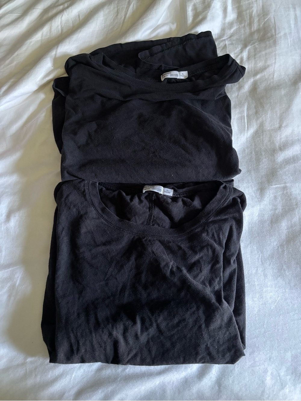 2 Classic Black Crew Neck Women’s Hanes Shirt
